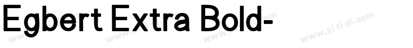 Egbert Extra Bold字体转换